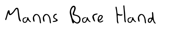Manns Bare Hand font preview